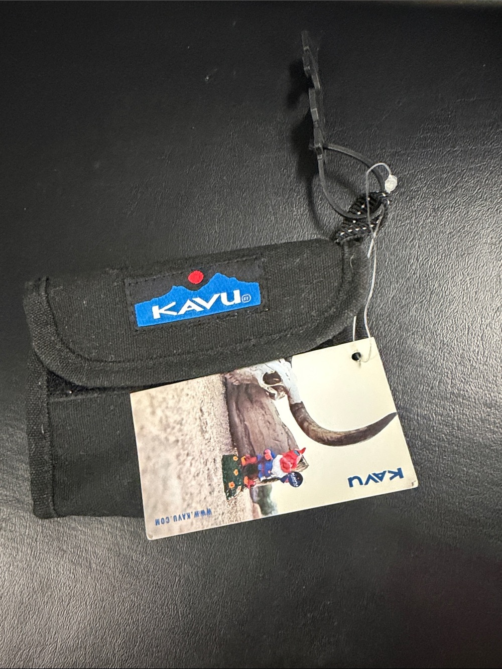Kavu Black Pouch with Blue and Red Logo